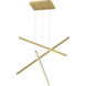 Vega LED 0.75 inch Brushed Gold Multi Pendant Ceiling Light