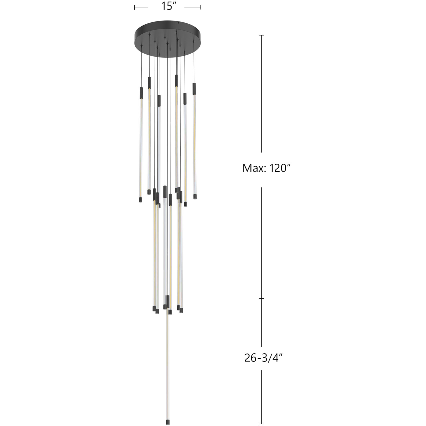 Motif Multi Pendant Ceiling Light in Chrome