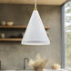 Dorothy 1 Light 16 inch White With Gold Detail Pendant Ceiling Light