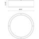 Dalton LED 16 inch Black Organza Flush Mount Ceiling Light in Organza Shade