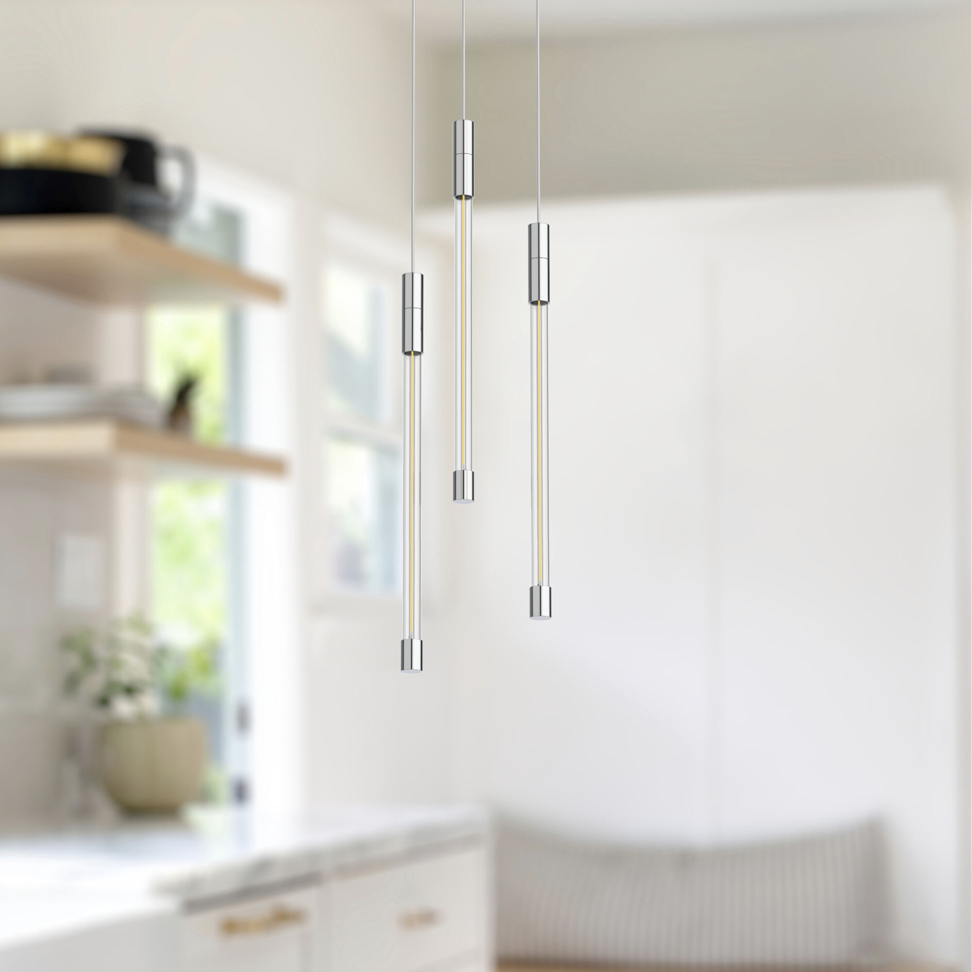 Motif Multi Pendant Ceiling Light in Chrome