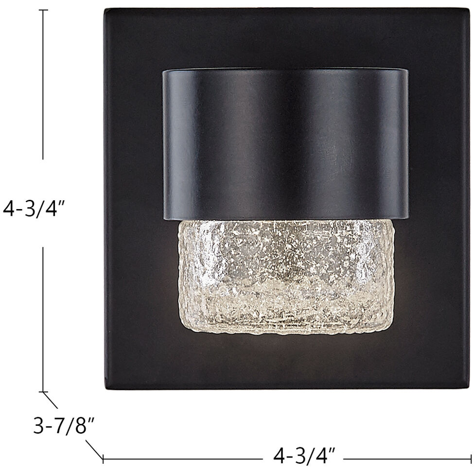 Copenhagen LED 3.5 inch Black Exterior Wall Sconce