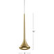 Bach LED 5 inch Brushed Gold Pendant Ceiling Light