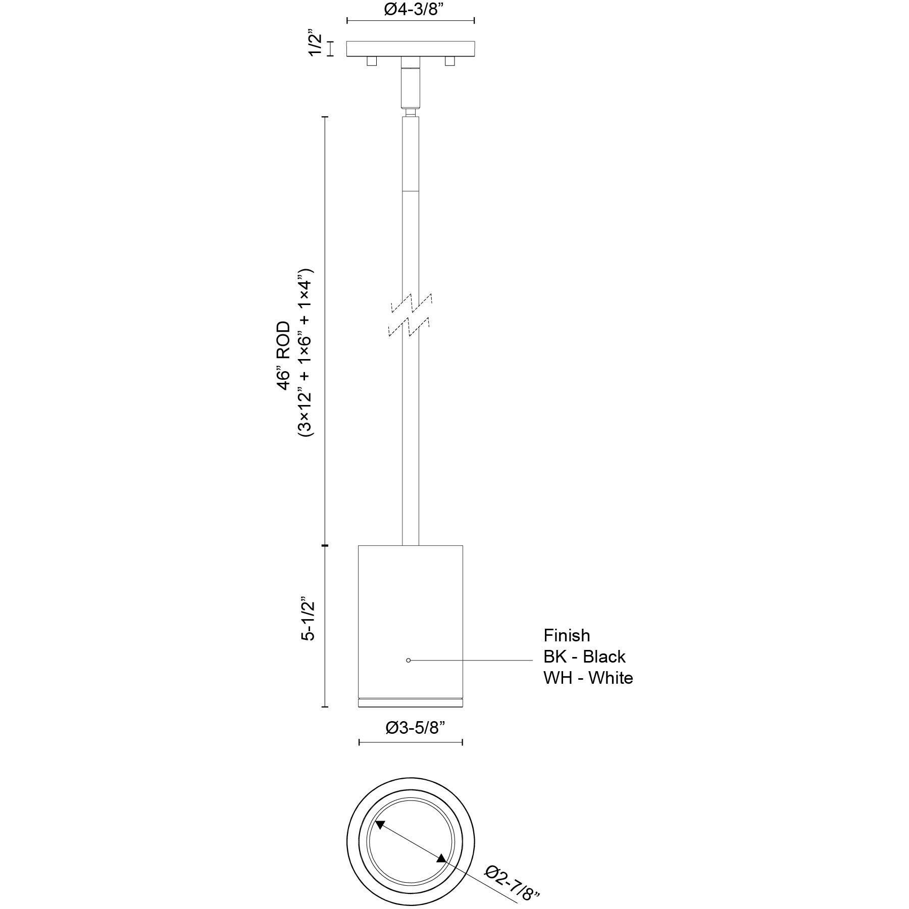 Nordic LED 3.63 inch White Exterior Pendant