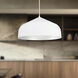 Helena 1 Light 16.88 inch White and Silver Pendant Ceiling Light