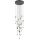 Motif LED 12.75 inch Black Multi-Pendant Ceiling Light
