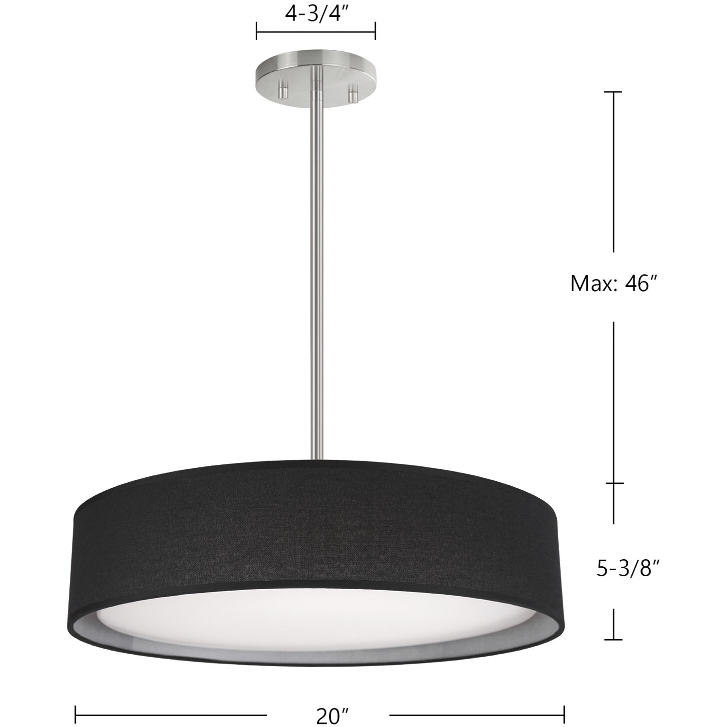 Dalton Pendant Ceiling Light in Gray, Textured Linen Shade