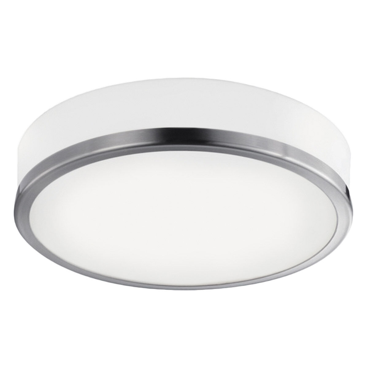 Charlie 2 Light 10 inch Nickel Flush Mount Ceiling Light in Brushed Nickel
