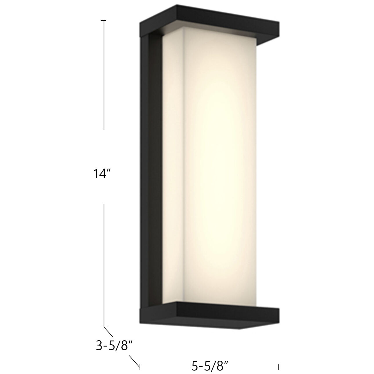 Bravo LED 14 inch Black Exterior Wall Sconce