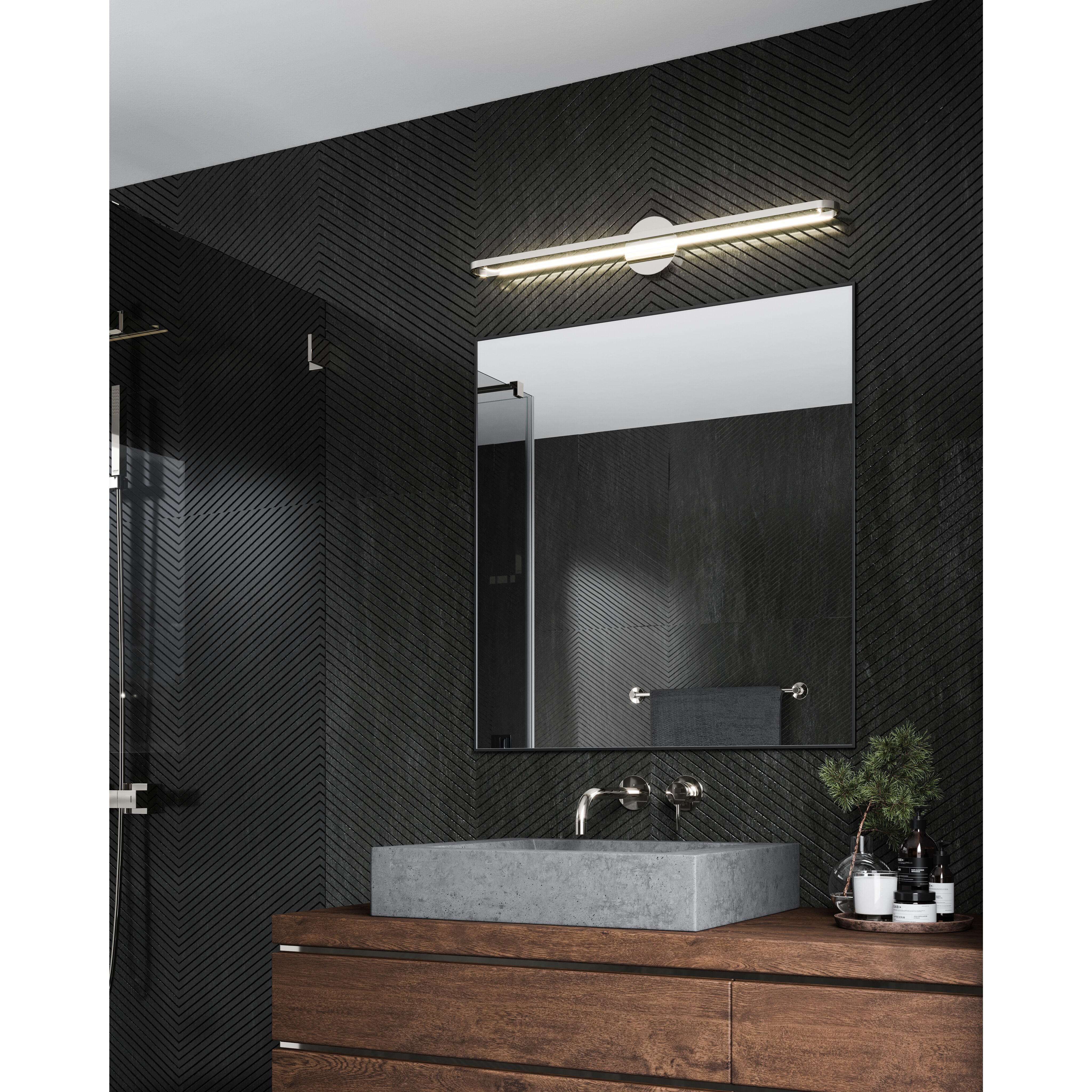 Marlon LED 37.8 inch Chrome Bath Vanity Light Wall Light