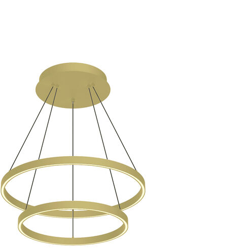 Cerchio LED 23.63 inch Brushed Gold Chandelier Ceiling Light