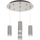 Cameo LED 13.75 inch Brushed Nickel Multi Pendant Ceiling Light