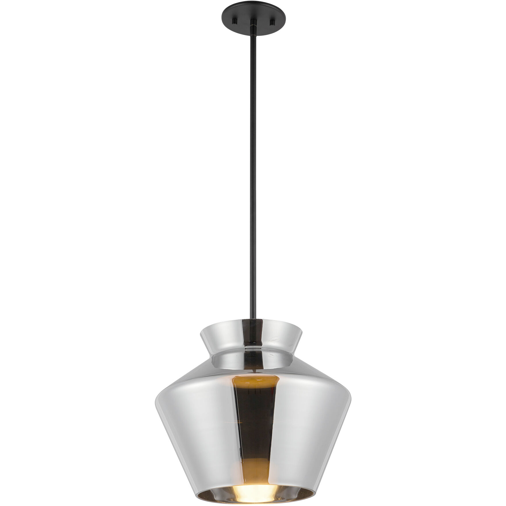 Trinity Pendant Ceiling Light in Chrome Glass