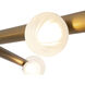 Reese 41 inch Vintage Brass Chandelier Ceiling Light in Opal Glass