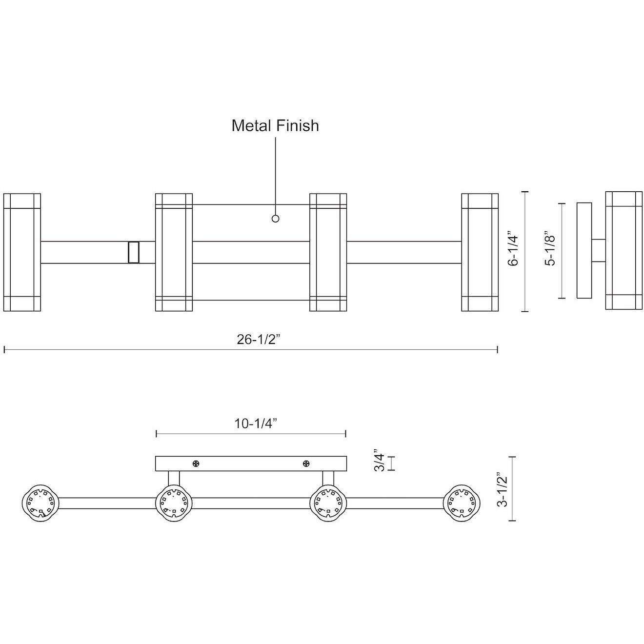 Brazen Vanity Light Wall Light in Black