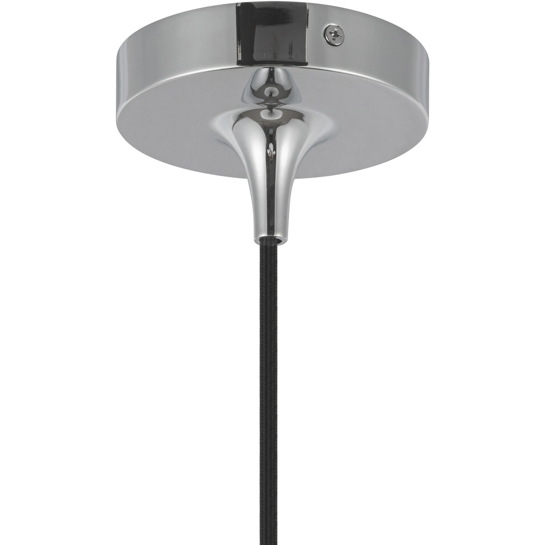 Samar Pendant Ceiling Light in Chrome, Transition Opal Glass