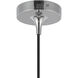 Samar Pendant Ceiling Light in Chrome, Transition Opal Glass