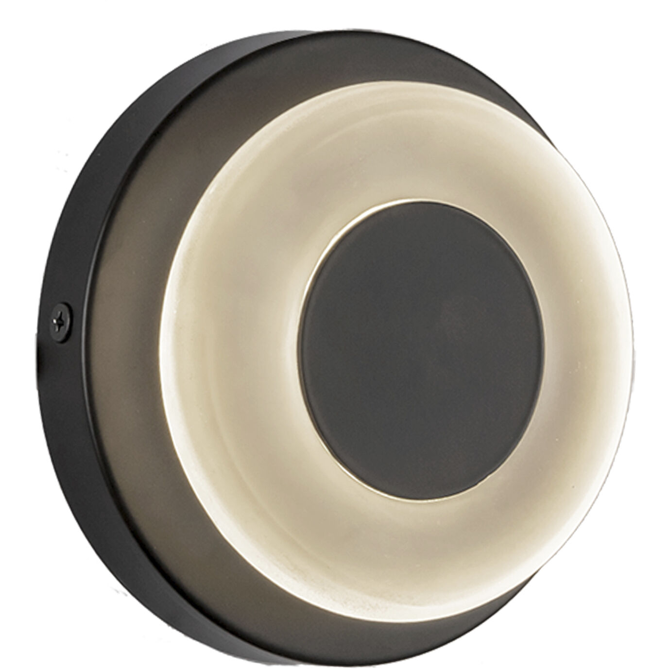 Stephord Wall Sconce Wall Light in Black, Frosted Glass Shade