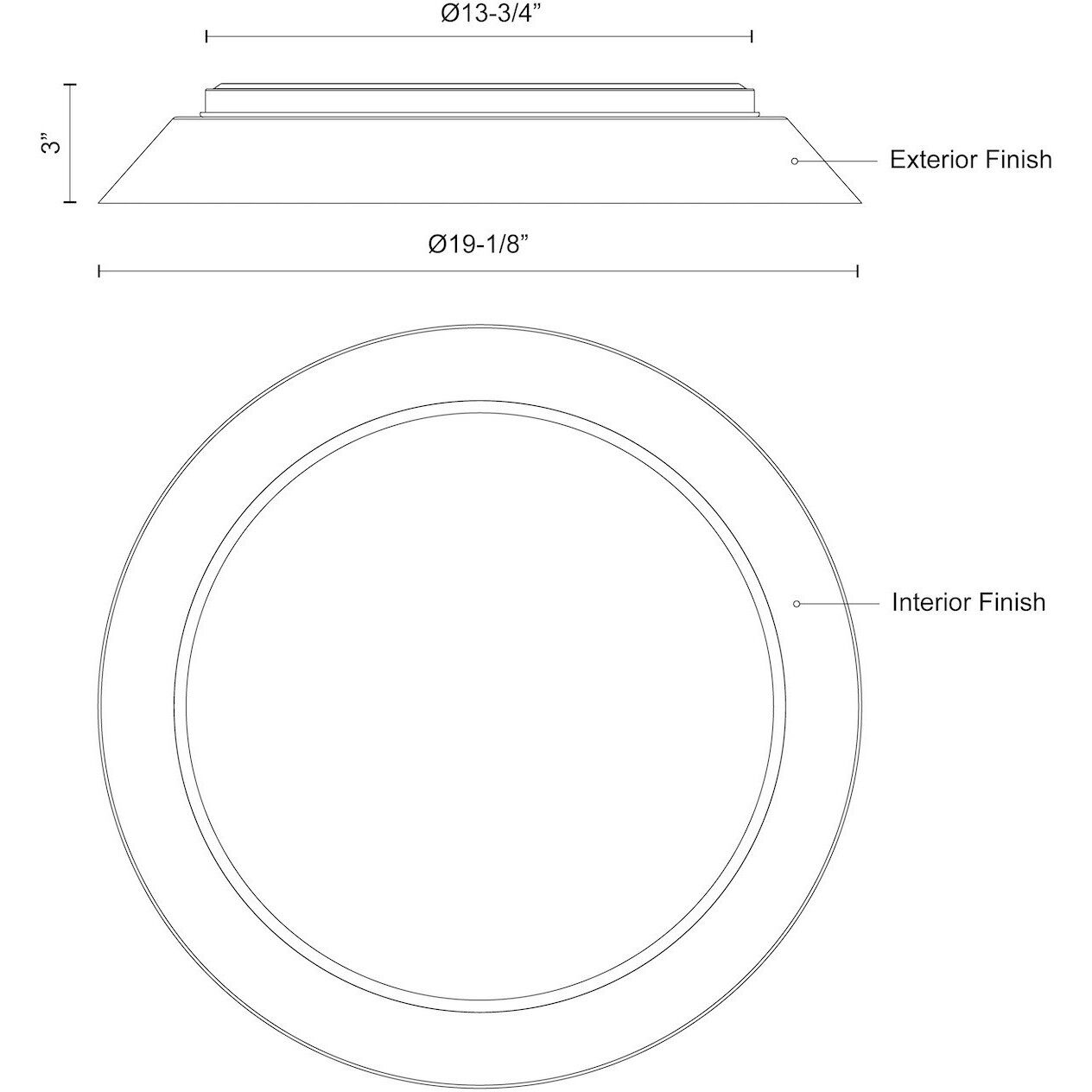 Jasper LED 19.13 inch White/Gold Flush Mount Ceiling Light in White and Gold
