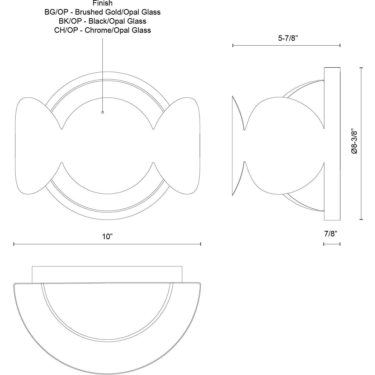 Ciel Wall Sconce Wall Light in Chrome
