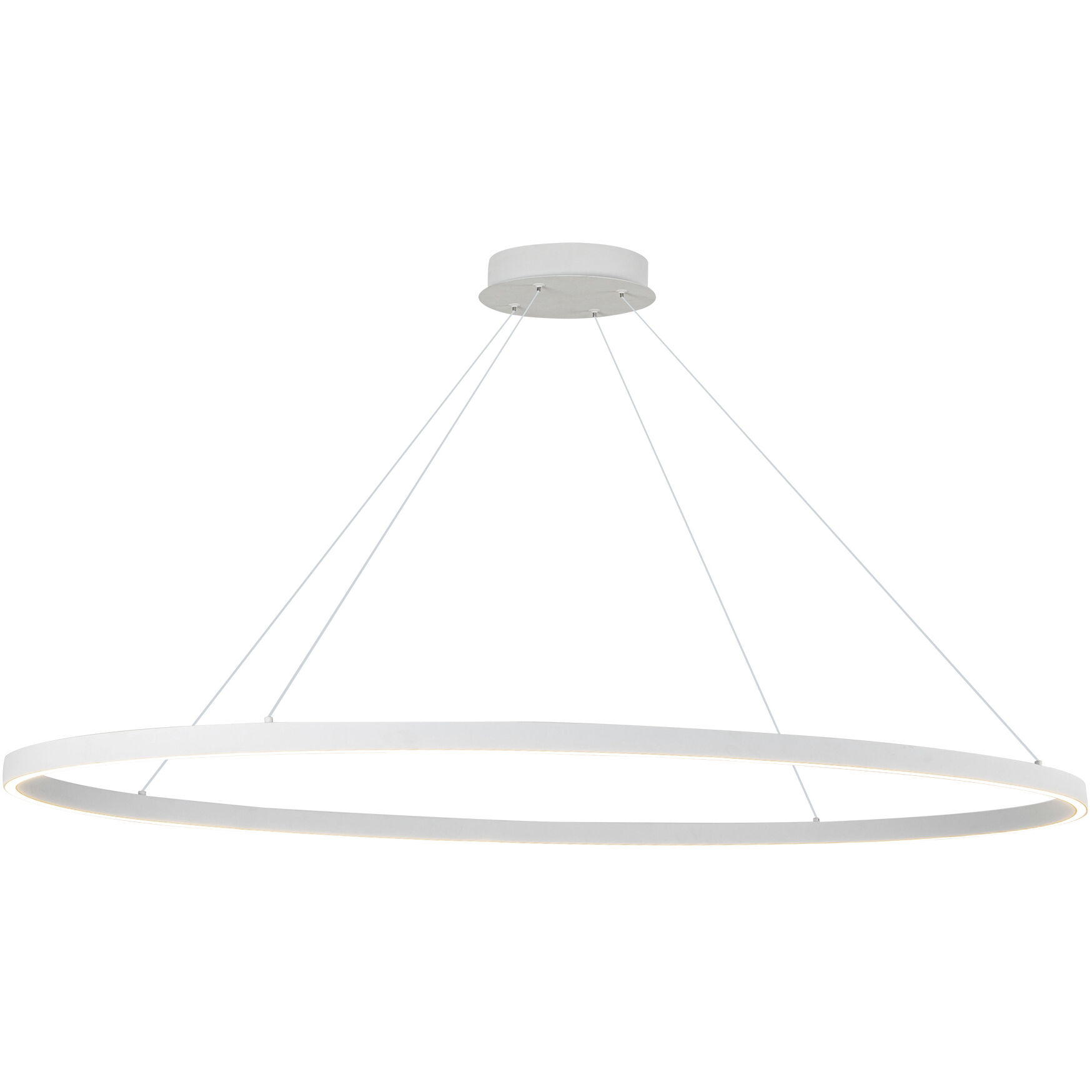 Ovale LED 53.75 inch White Linear Pendant Ceiling Light