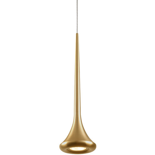Bach LED 5 inch Brushed Gold Pendant Ceiling Light