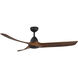 Baylor 60 inch Matte Black and Dark Walnut Ceiling Fan