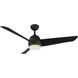 Thalia 54 inch Matte Black Ceiling Fan