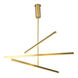 Vega LED 0.75 inch Brushed Gold Chandelier Ceiling Light