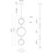 Serif LED 0.88 inch Black Pendant Ceiling Light