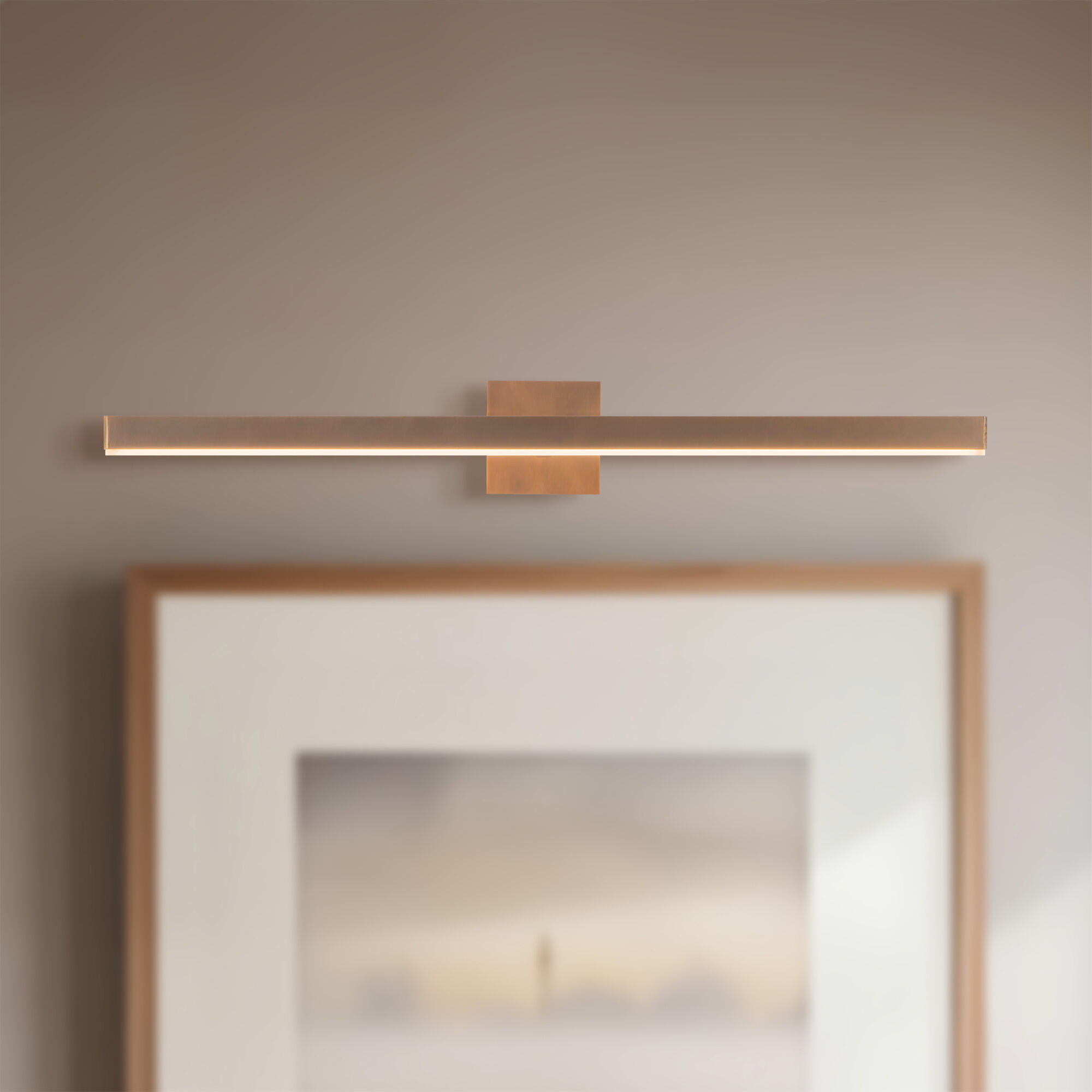 Vega 19 watt 30.88 inch Vintage Brass Wall/Picture Light Wall Light