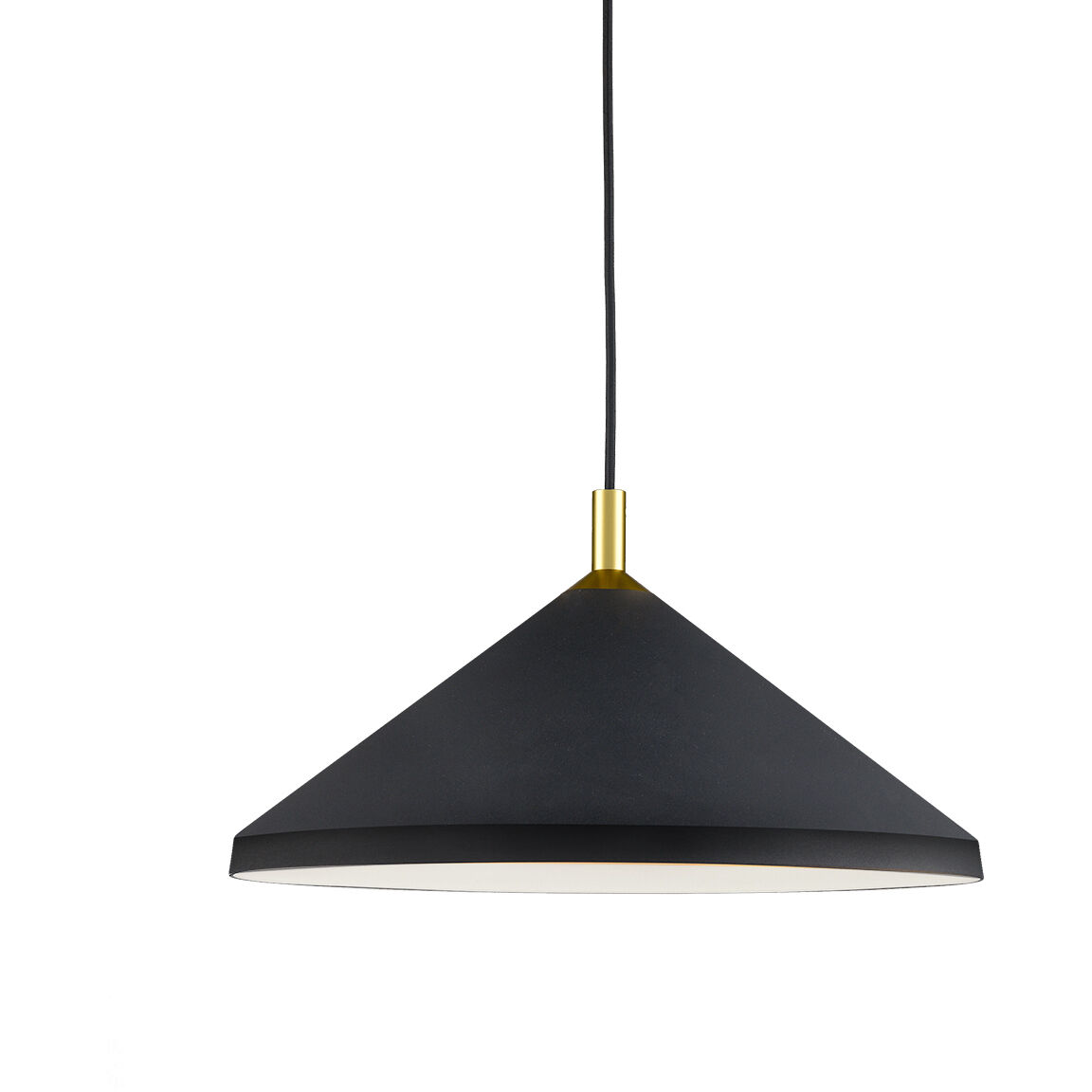 Dorothy Pendant Ceiling Light in Black with Gold Detail