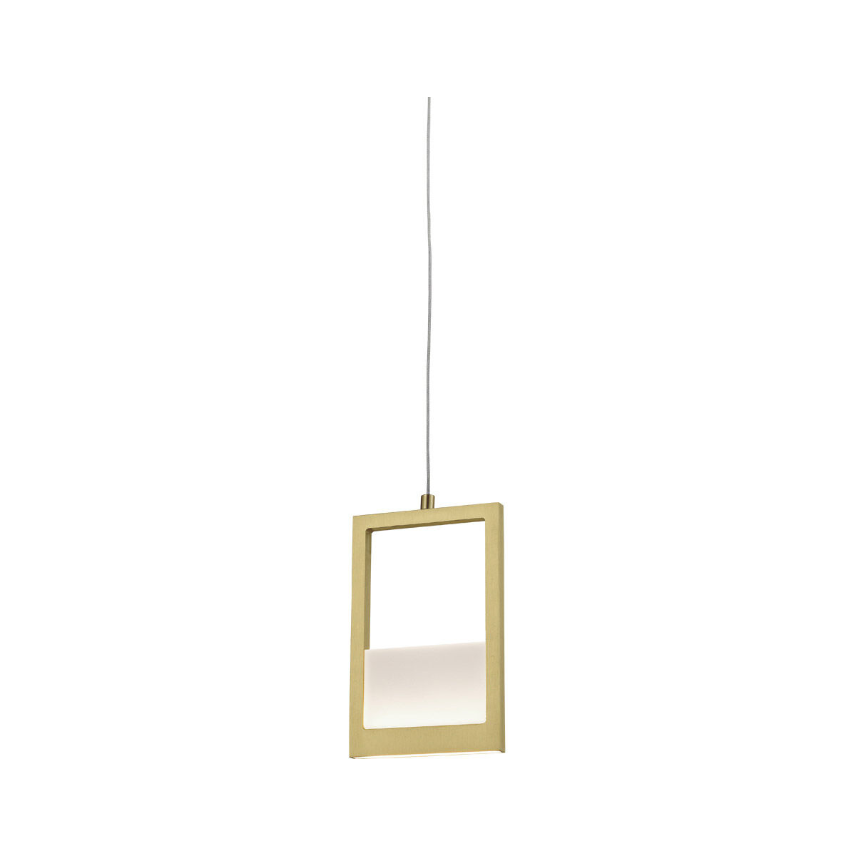 Ratio LED 1 inch Brass Pendant Ceiling Light in Brushed Brass