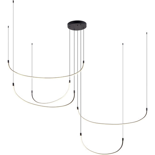 Talis LED 90.25 inch Black Multi Pendant Ceiling Light
