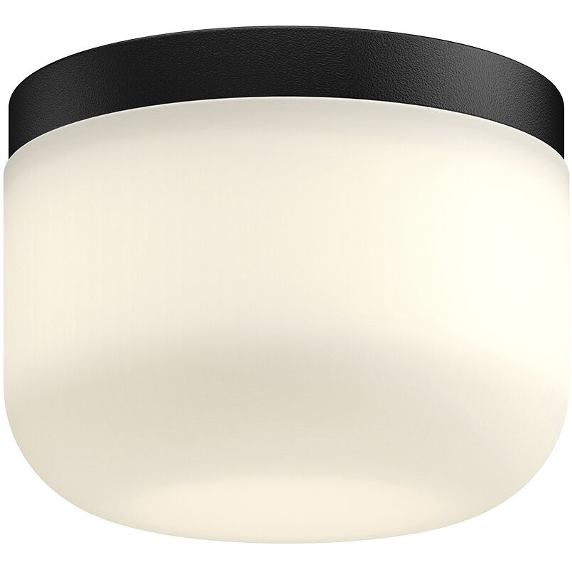 Mel LED 5.13 inch Black/Opal Glass Flush Mount Ceiling Light
