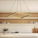 Piazza LED 23.63 inch Brushed Gold Pendant Ceiling Light