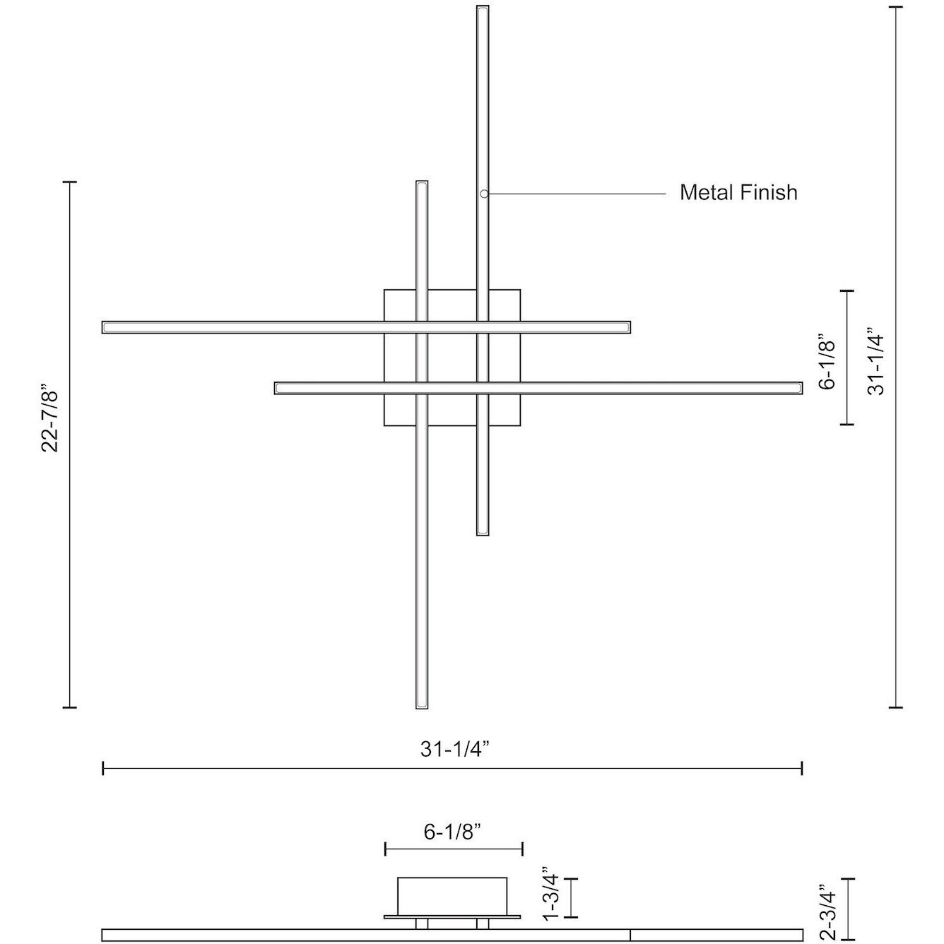 Vega Minor LED 31.25 inch Brushed Nickel Flush Mount Ceiling Light