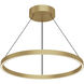 Cerchio Pendant Ceiling Light in Brushed Gold