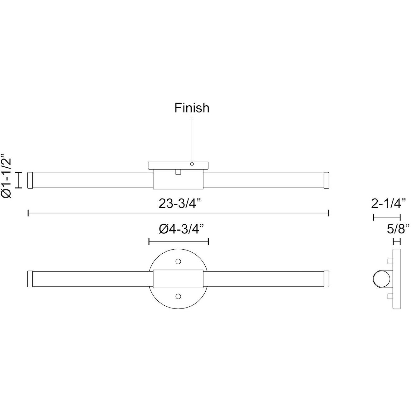 Akari Vanity Light Wall Light in Black