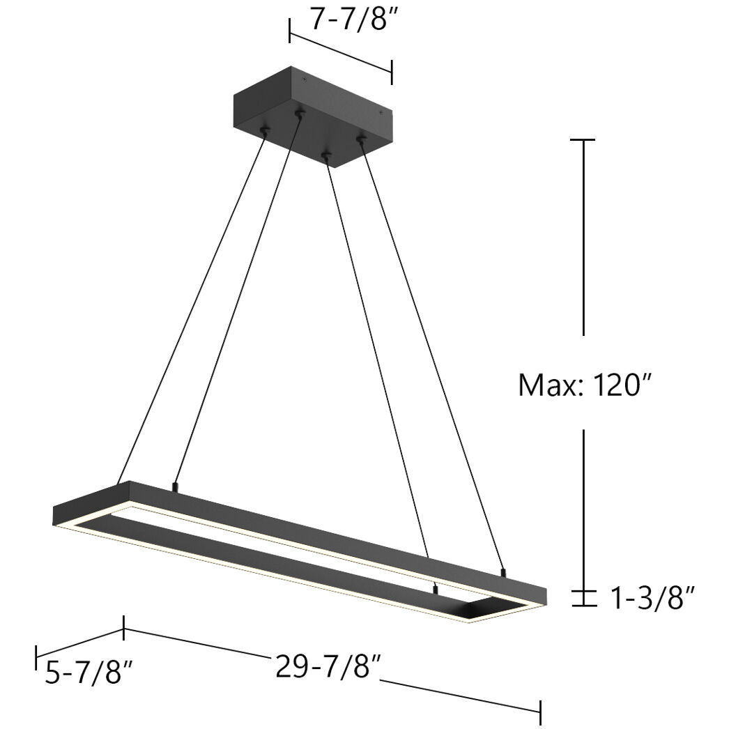 Piazza Pendant Ceiling Light in Black