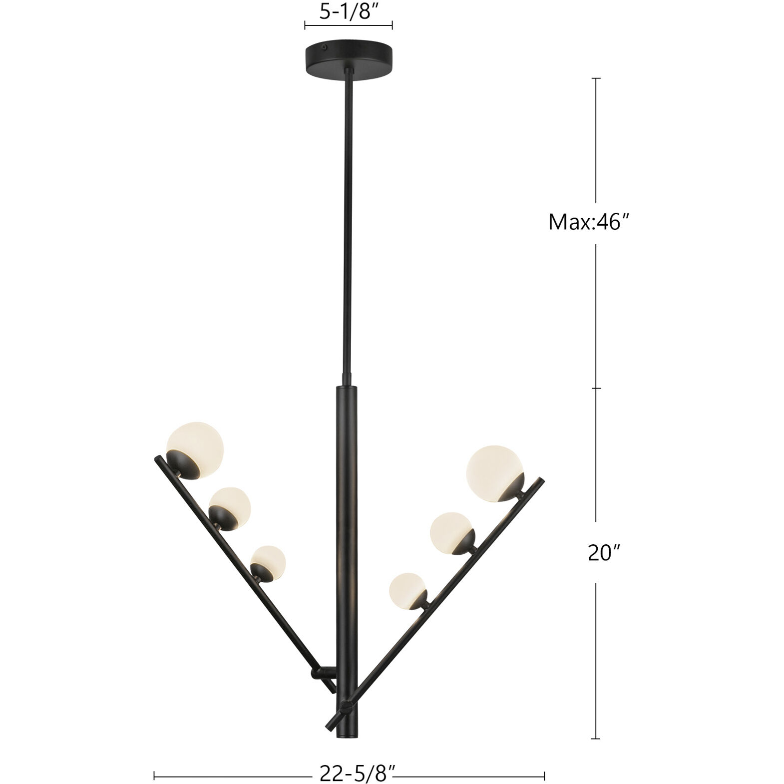 Cypress Pendant Ceiling Light in Brushed Gold