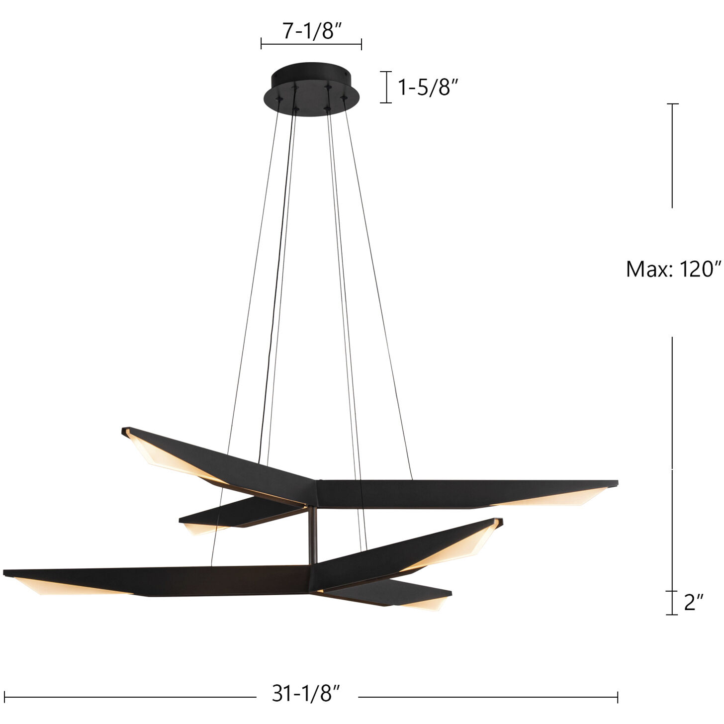 Tachi LED 31.13 inch Vintage Brass Chandelier Ceiling Light