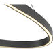 Ovale Linear Pendant Ceiling Light in Black