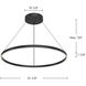 Cerchio LED 35.38 inch Black Pendant Ceiling Light