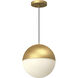 Monae LED 10 inch Brushed Gold Pendant Ceiling Light