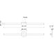 Akari LED 38.58 inch Brushed Nickel Bath Vanity Light Wall Light