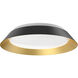 Jasper LED 14.25 inch Black/Gold Flush Mount Ceiling Light in Black and Gold