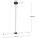 Akari LED 35.5 inch Black Linear Pendant Ceiling Light