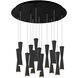Robson LED 23.63 inch Black Multi Pendant Ceiling Light