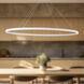 Ovale Linear Pendant Ceiling Light in White